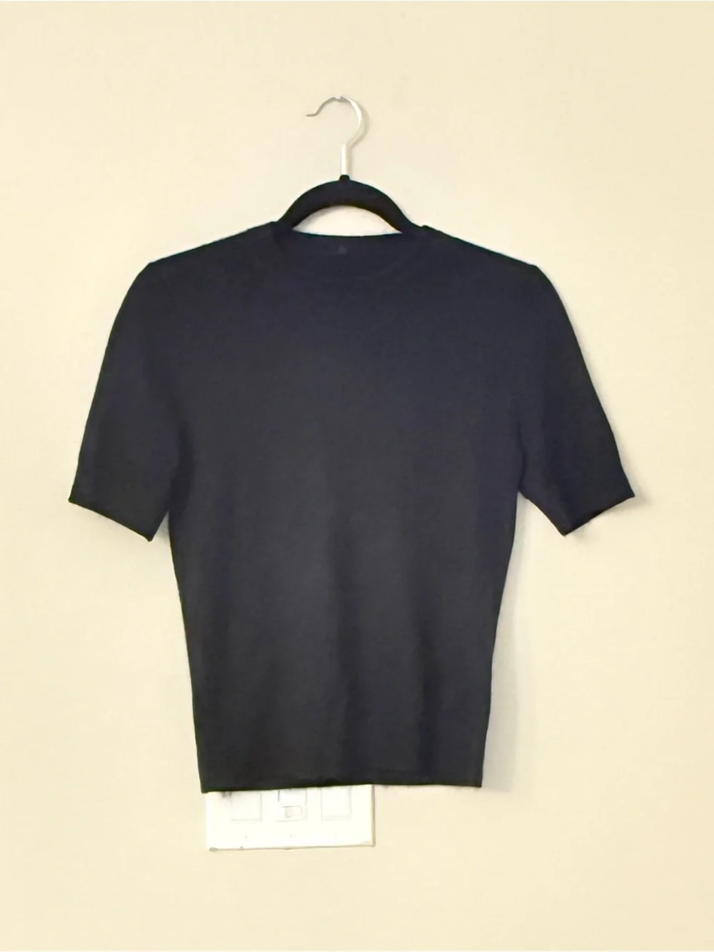 Tory Burch Classic Navy Short-Sleeve Women's Cashmere Sweater